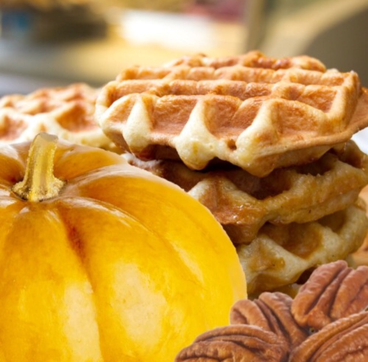 Pumpkin Pecan Waffles