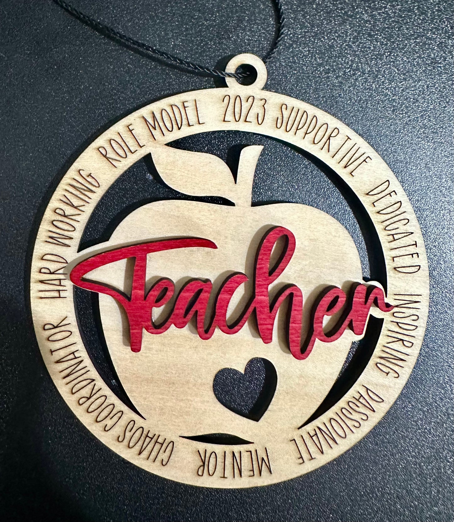 Teacher Appreciation Wooden Ornament