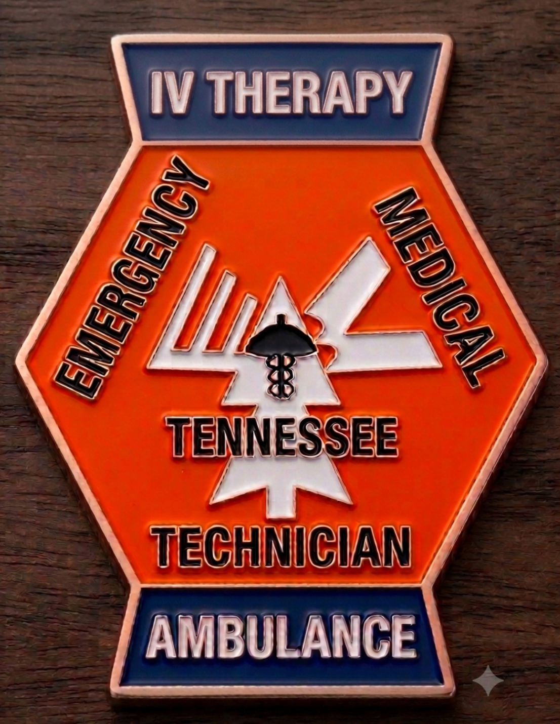 Retro Tennessee EMS Patch Challenge Coins