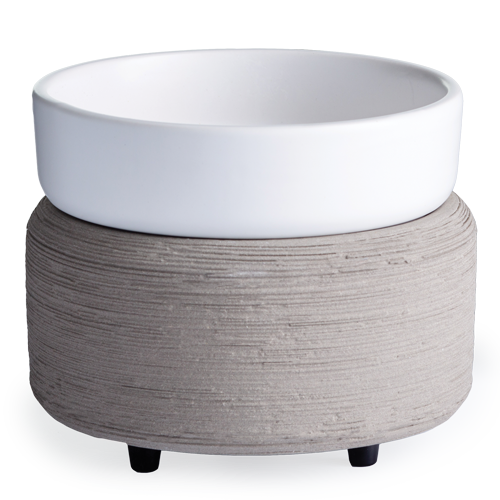 Grey Texture Candle Warmer & Dish